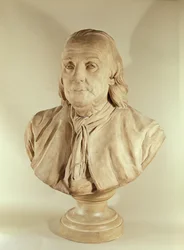Buste af Benjamin Franklin (terracotta)