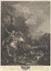 La Chasse au Tigre The Tiger Chase, 18th century. dani