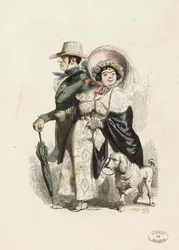 A Rentier og hans kone, 1840.