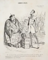 engelsk handel. Yé vo dit qu’il faut, at vo købte denne gift for at følge..., 1840.
