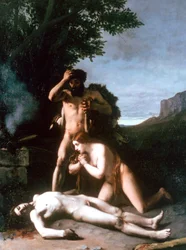 Adam og Eva finder Abels lig, 1858