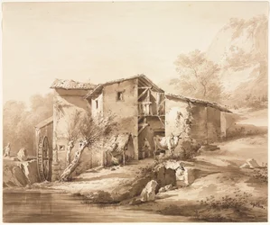 Landskab med Vandmølle