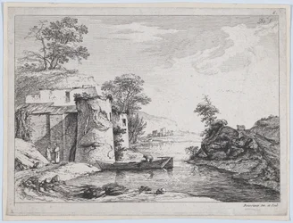 Gamle tårne på en flodbred, 1763.