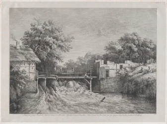 Vandmøllen, efter et maleri af Ruisdaël, 1782.