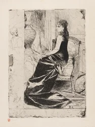 Kvinde i sort, ca. 1876