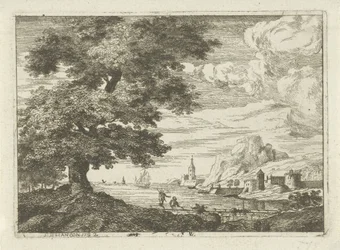 Forsvarsmur ved en kyst