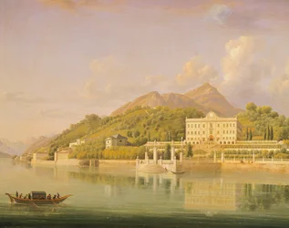 Villa Carlotta i Tremezzo ved Comosøen, af Jean-Joseph-Xavier Bidauld (1758-1846), Italien