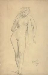 Omphale, ca. 1887 (grafit på papir)
