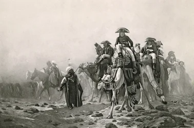 General Bonaparte i Egypten, fra en samling af værker af Jean-Leon Gerome i 100 fotogravure, 1881 (fotogravure) (se også 183490)