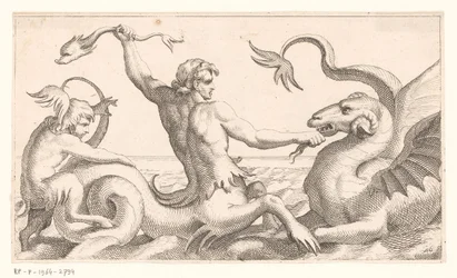 Triton kæmper mod et havmonster