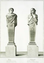 Skulpturer, der forestiller Perseus og Adromeda af Louis Lerambert i Versailles