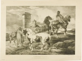 Horses Going to a Fair, plade 3 fra Various Subjects Drawn from Life on Stone