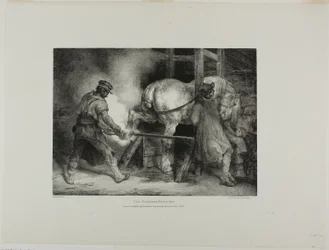 The Flemish Farrier, planche 4 fra Various Subjects Drawn from Life and on Stone (The English Suite)