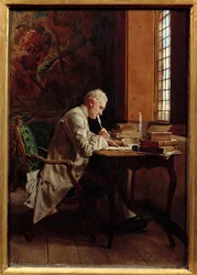 En digter. Maleri af Ernest Meissonier (1815-1891)