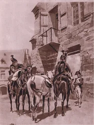 Modtager ordrer, illustration fra Cassells Romance of Famous Lives, ca. 1940