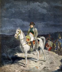 Kejser Napoleon I af Frankrig til hest 1814 - stik efter Meissonier.
