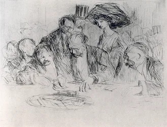 Ved spillebordet, 1925.