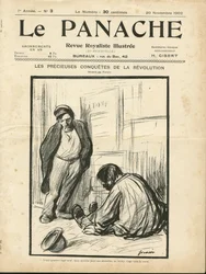 Illustration af Jean-Louis Forain (1852-1931) til forsiden af Le Panache, royalistisk magasin illustree