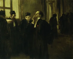 Scene i paladskorridoren; Korridorscene ved paladset, ca. 1905