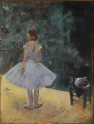 Ballerinaen (olie på panel)