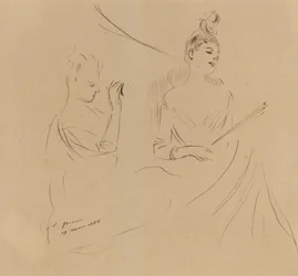 To Damer i en Loge, 1886.