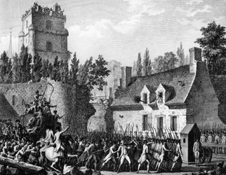 Fransk revolution: Pierre Victor de Besenval de Brunstatt, Baron de Besenval (1721-1791) førte til Brie Comte Robert den 10. august