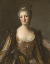 Elisabeth Catherine de Besenval, marquise de Broglie, en sultane - Marquise de Broglie (1718-1777), født Freiin von Besenval von Brunstatt, som Sultana, af Nattier, Jean-Marc (1685-1766). Olie på lærred. 1742 Mål : 81x63 cm. Nationalmuseet Stockholm