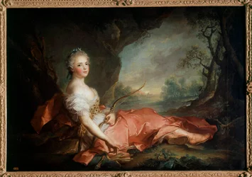 Portræt af Madame Adelaide af Frankrig (1732-1799) i Diane, datter af Louis XV Maleri af Jean Marc (Jean-Marc) Nattier (1685-1766) 1700-tallet søn 1,04x1,41 m