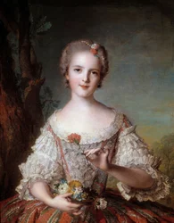 Portræt af Madame Louise af Frankrig (1737-1787), datter af kong Ludvig 15., maleri af Jean-Marc Nattier (1685-1766), 1748, Sun 0,98 x 0,85 m