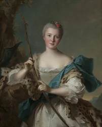Portræt af en kvinde som Diana, 1752