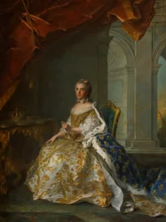 Posthumt portræt af Louise Elisabeth af Frankrig (1727-1759), hertuginde af Parma, i hofdragt