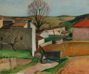 French Village (olie på lærred)