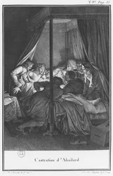 Kastrationen af Abélard, illustration fra «Lettres d