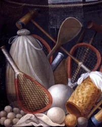 Allegory of Games, panel malet af Jean Mosnier (1600-1656). Beauregard Slot, Loir-et-Cher, Frankrig.