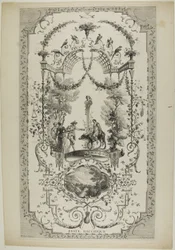 Feste Bacchique, plade 97 fra "The Works of Antoine Watteau".