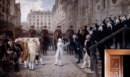Ludvig XVI modtaget af den nye borgmester i Paris, den 17. juli 1789, det 19. tidlige 20. århundrede