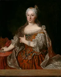 Marie-Anne af Østrig (1683-1754) (Marie Anne) - Portræt af ærkehertuginde Maria Anna af Østrig (1683-1754), Portugals dronning, af Jean Ranc (1674-1735), ca. 1729