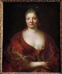 Portræt af Madame Du Noyer (1663-1719) Maleri af Jean Raoux (1677-1734) Orleans. Museum for Skønne Kunster