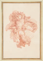 Siddende putto