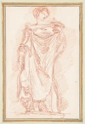 Stående mandsfigur i chiton