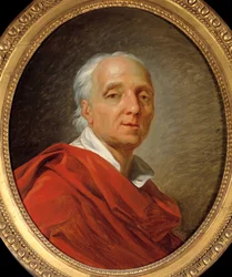 Age of Enlightenment: "" Portræt af Denis Diderot (1713-1784), forfatter og filosof"" Maleri af Jean Simon Berthelemy (1743-1811) 1784 Dim. 0,55 x 0,46 m. Paris, Carnavalet Museum