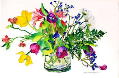 Spring (akvarel og blæk på papir)