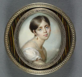 Portræt af en ung kvinde i hvidt, 1805.