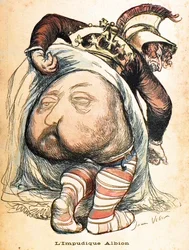 The Immorbid Albion - Edward VII”. Tegnefilm af Jean Veber om Boerkrigen - "Smørpladen"", nr. 28, september