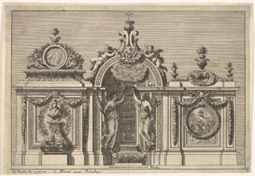 Design til et tabernakel med to varianter, fra: Tabernacles à l
