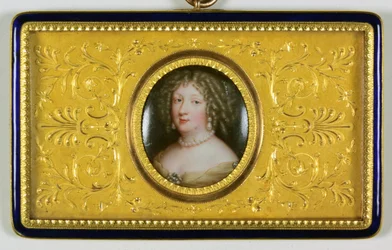 En dame ved navn Madame De Montespan (emalje)