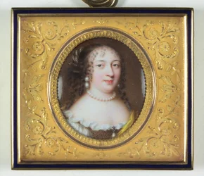 En dame ved navn Madame de Louvois (emalje)