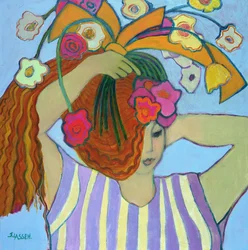 Flowers in Her Hair, 2003-04 (akryl på lærred)