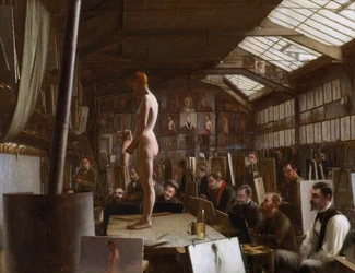 Bouguereaus Atelier på Académie Julian, Paris