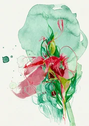 Livlig abstrakt blomst
